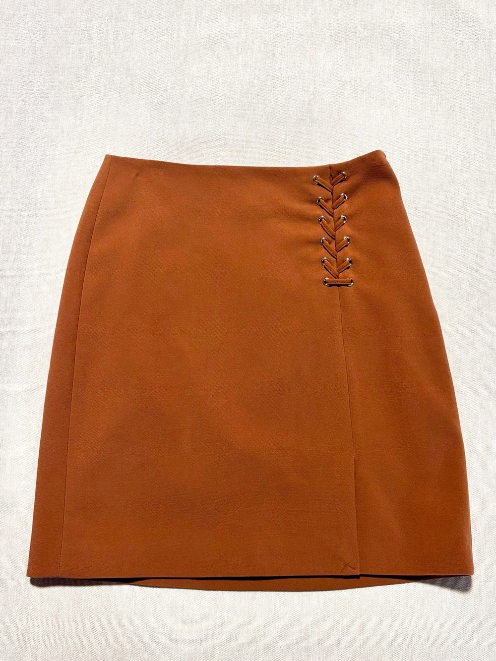 White House Black Market Women’s Lace-Up Mini Skirt
